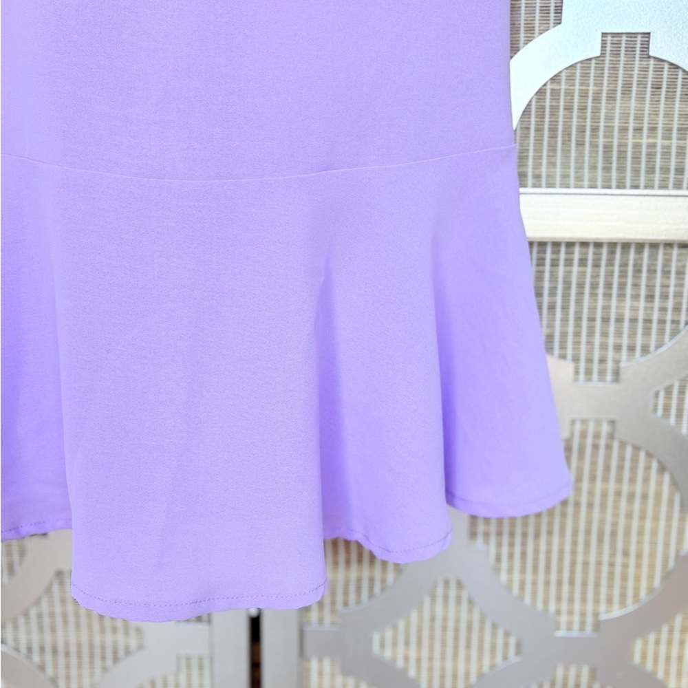 Chic Lavender Midi Dress with Bow Straps - Picture 4 of 7